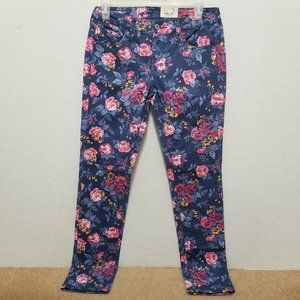Arizona jeans 3 NWT rose flower floral print skinny ankle colored denim stretch